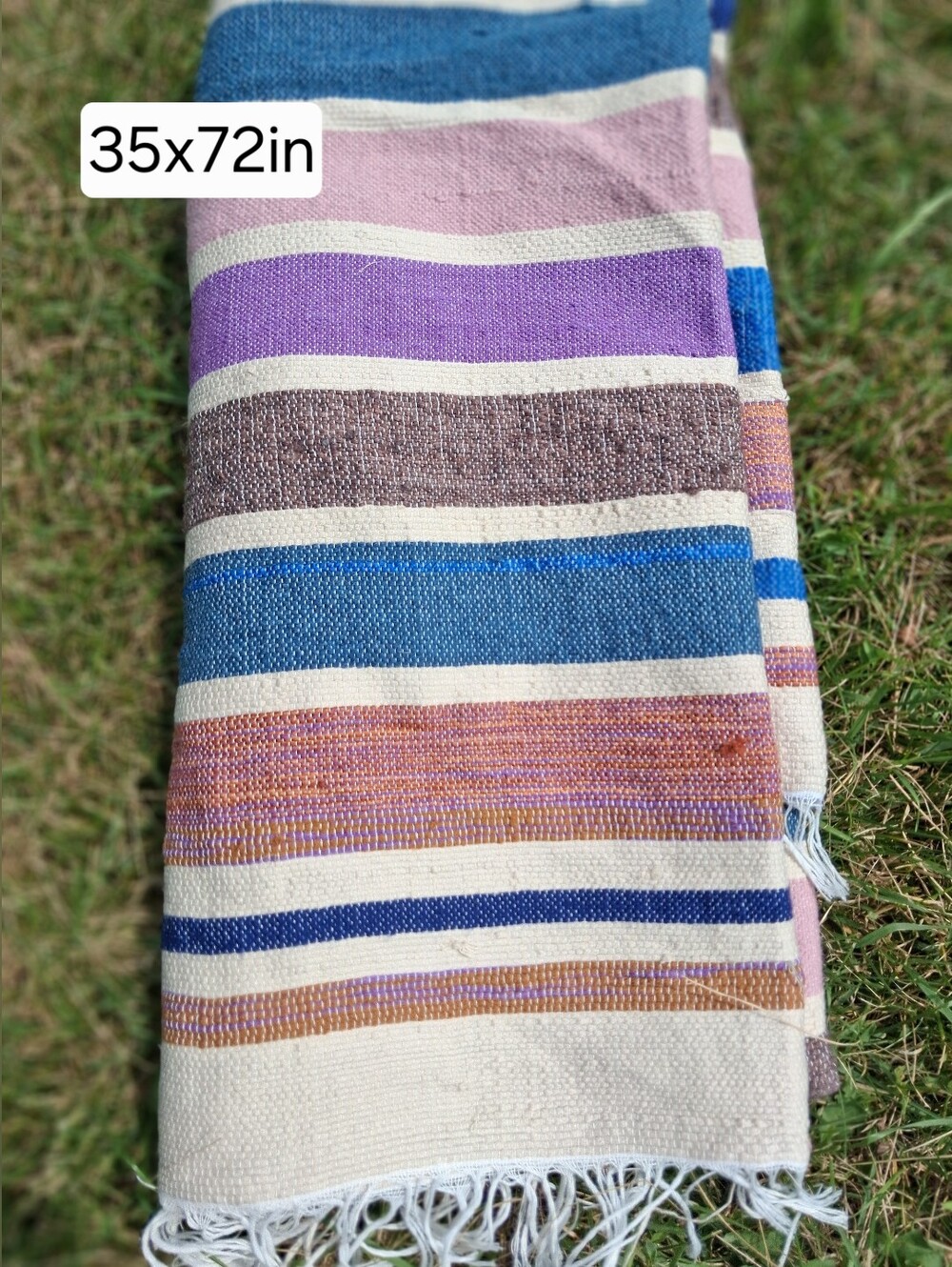 CLOSING SALE New handmade blanket, handmade throw 100% cotton pink purple blue